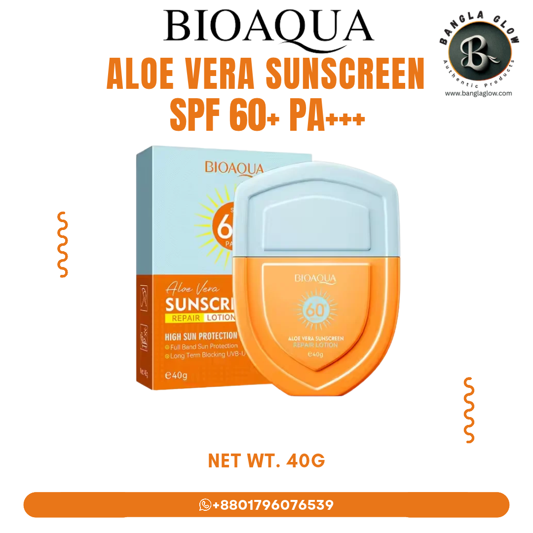 Bioaqua Aloe Vera Sunscreen SPF60+ PA+++ 40g টিউব