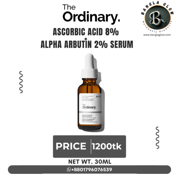 The Ordinary Ascorbic Acid 8% + Alpha Arbutin 2% Serum – 30ml