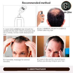 Lanbena Hair Growth Combo – Essential Spray (20ml) + Essential Oil (20ml)