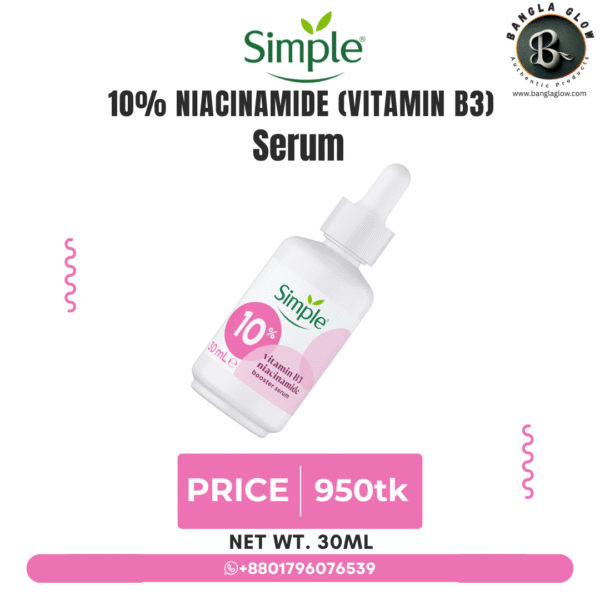 Simple 10% Niacinamide (Vitamin B3) Serum – Clearer Skin, Even Tone & Oil Control