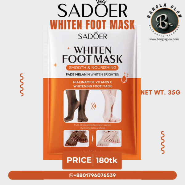 Sadoer Whitening Foot Mask with Niacinamide & Vitamin E