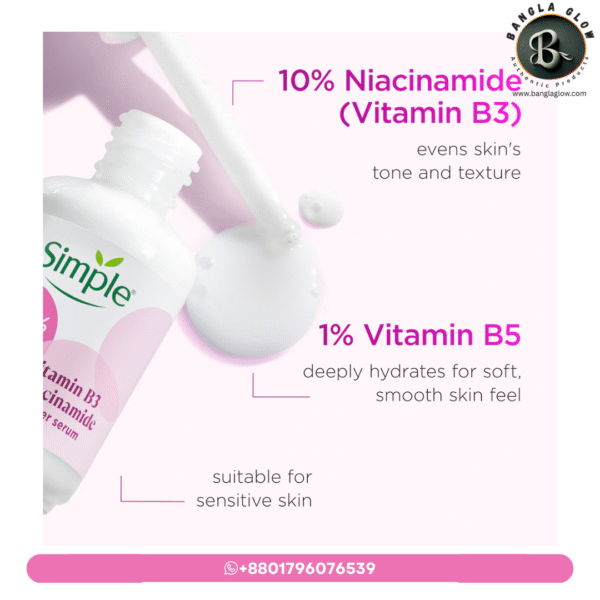 Simple 10% Niacinamide (Vitamin B3) Serum – Clearer Skin, Even Tone & Oil Control