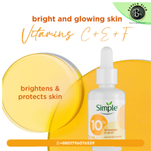Simple Booster Serum 10% Vitamins C + E + F – Brighten, Nourish & Protect
