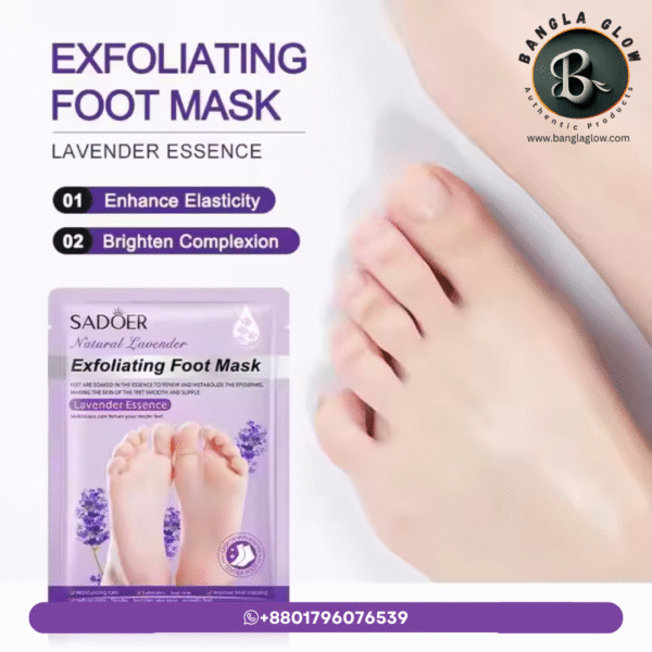 Sadoer Natural Lavender Exfoliating Foot Mask – Lavender Essence