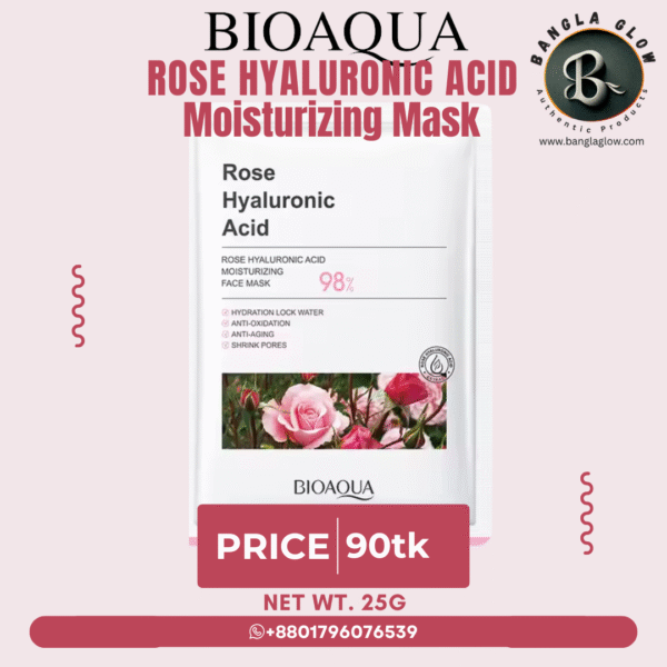 Bioaqua Rose Hyaluronic Acid Moisturizing Face Mask – 25g