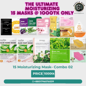 15pcs Moisturizing & Acne-Control Mask Combo