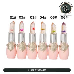 Emaymei Transparent Jelly Lipstick – 6 Flavors Gift Set | Color Changing Crystal Lipstick Combo