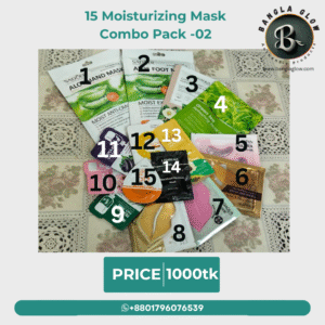 15pcs Moisturizing & Acne-Control Mask Combo