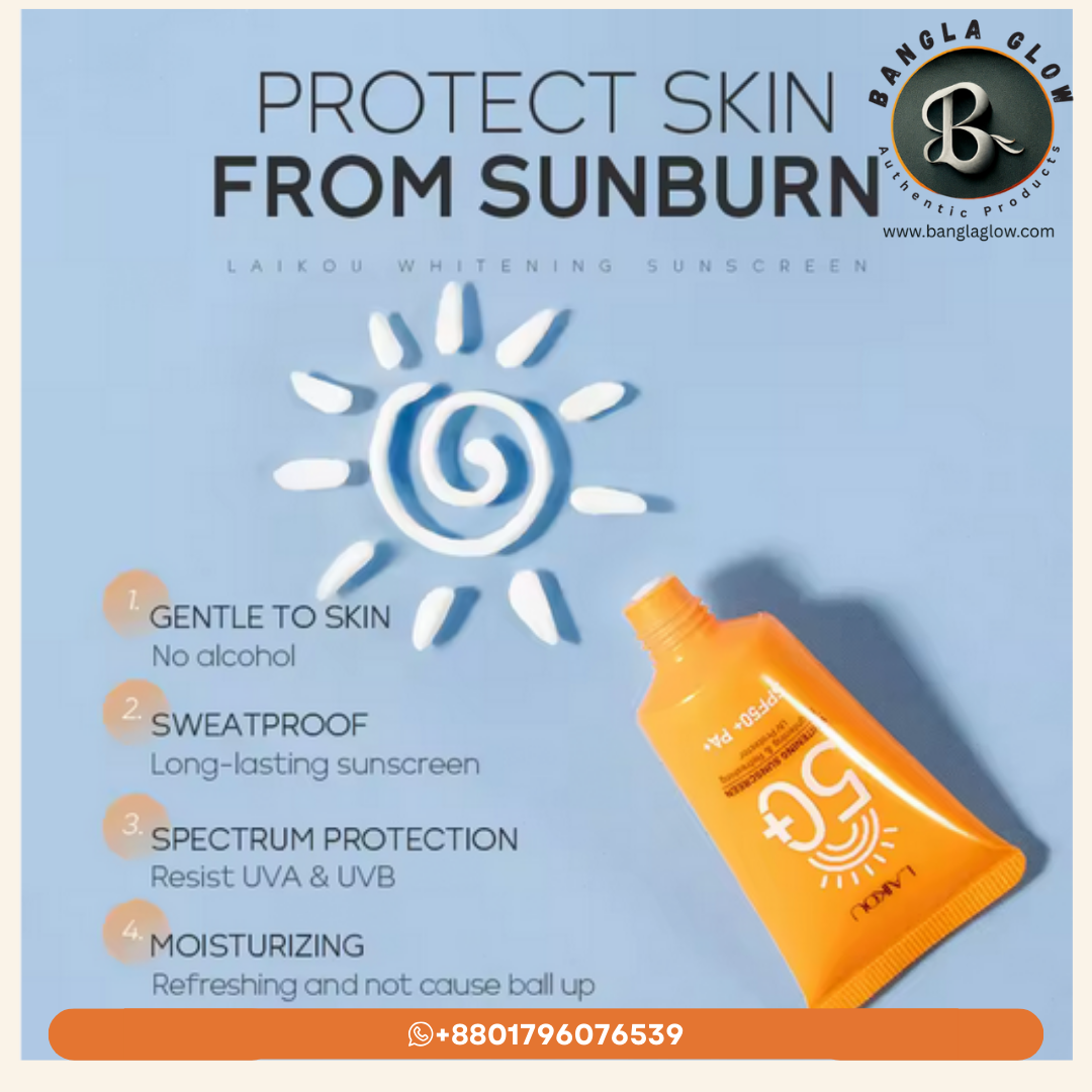 Laikou Whitening Sunscreen Brightening & Refreshing UV Protector SPF 50+ PA+ – 30g
