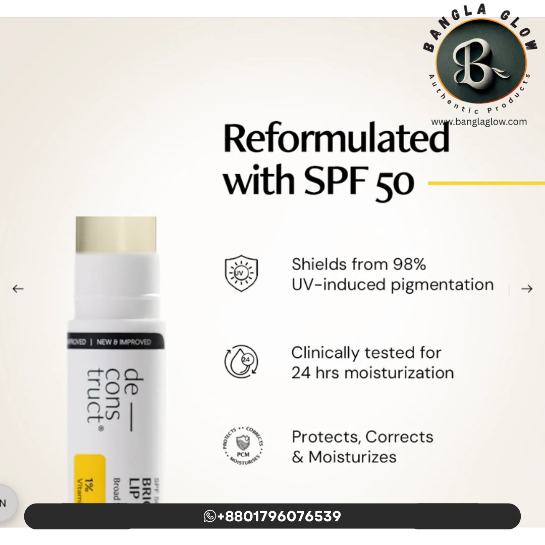 Deconstruct Brightening Lip Balm With SPF 50 – 1% Vitamin C + 0.1% Resorcinol (4g) - Image 3