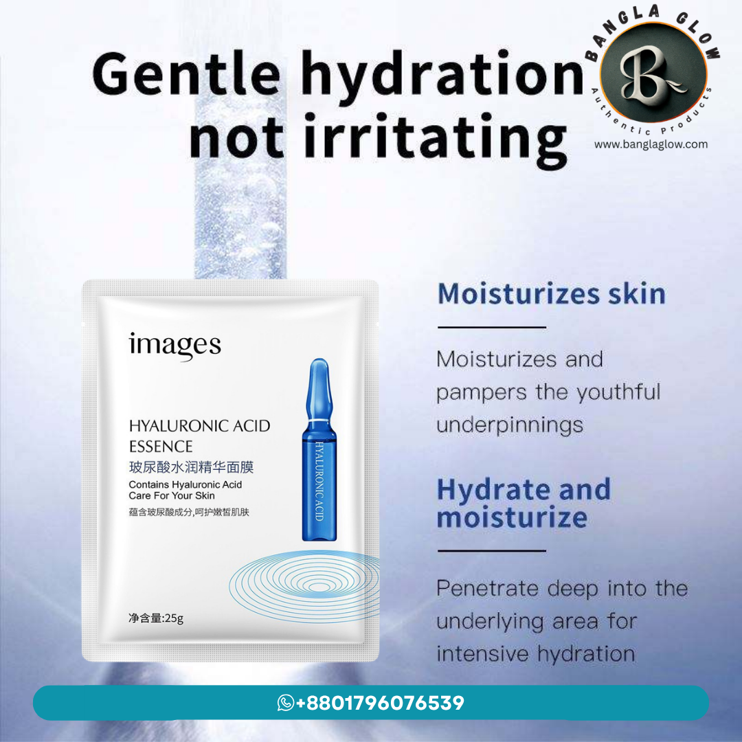 Hyaluronic Acid Skin Care Combo – Cleanser + 2 Masks + Cream + Sunscreen - Image 5