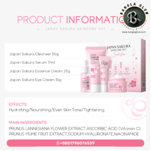 Niacinamide and sakura extract in Laikou Japan Sakura Sweet Kiss Set